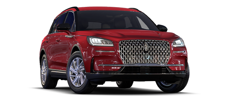 Lincoln Corsair Première 2026, couleur Tapis Rouge, vue trois-quart